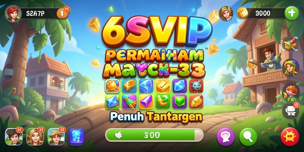 Tangkapan layar gameplay <strong>6SVIP</strong> menampilkan tantangan menyenangkan dari permainan <strong>Match-3</strong>.