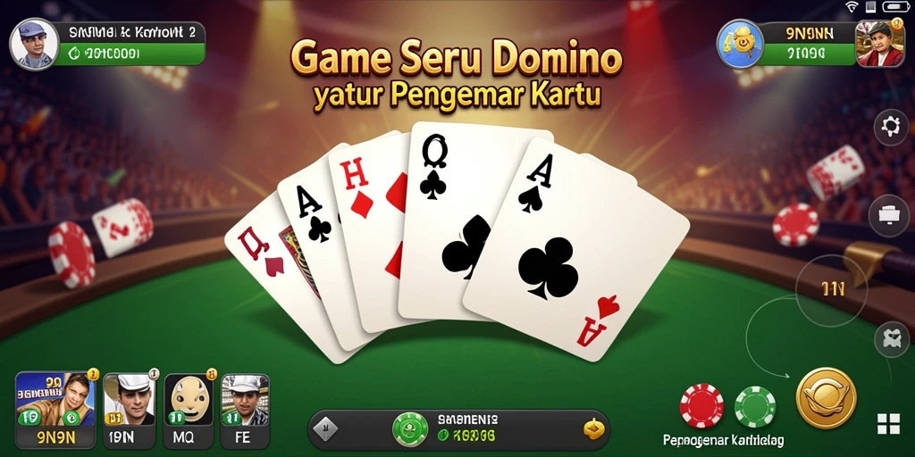 Tampilan gameplay seru dalam permainan Domino 9N9N.