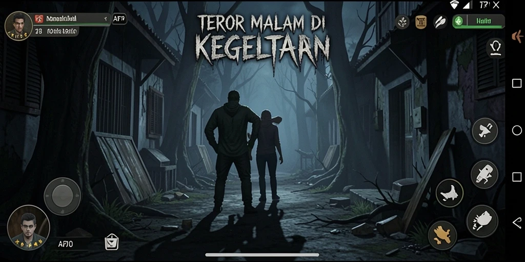 Screenshot memperlihatkan suasana mencekam dalam gameplay API77.