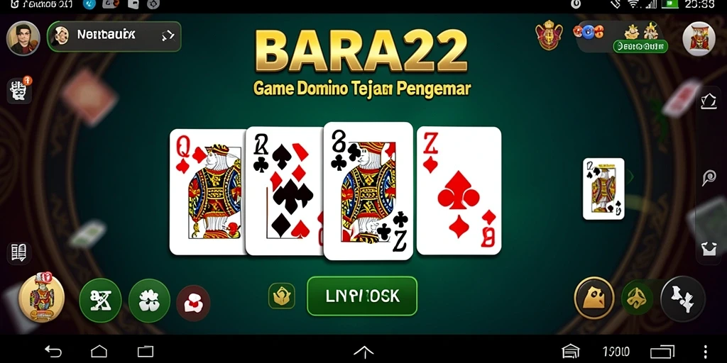 Screenshot permainan BARA22 yang menunjukkan aksi seru permainan Domino.