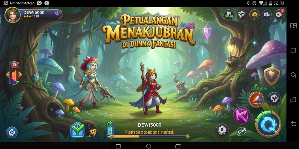 Tangkapan layar DEWI5000 menunjukkan gameplay petualangan yang seru dan menantang.
