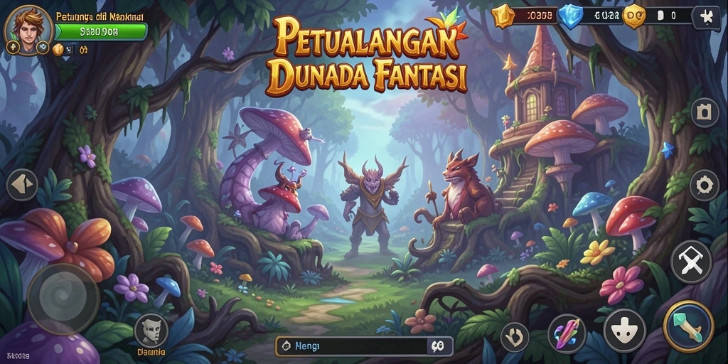 Tangkapan layar F08 menampilkan aksi seru dalam permainan petualangan.