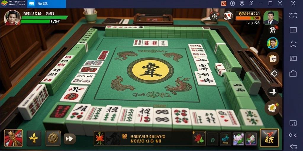 Tampilan gameplay seru dari aplikasi F7F7 Mahjong.