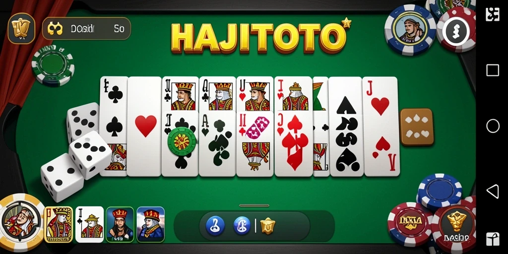 Tampilan gameplay seru di HAJITOTO dengan suasana permainan domino.