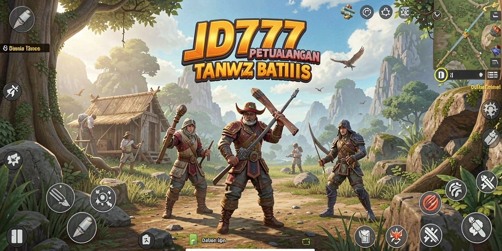 Tangkapan layar ID777 yang menunjukkan aksi menjelajahi dunia terbuka.