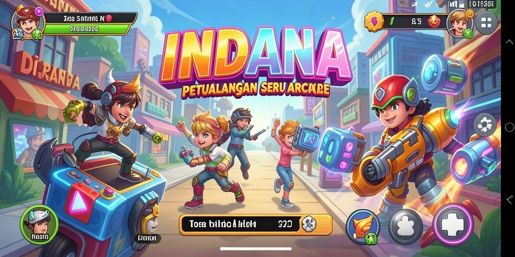 Tangkapan layar gameplay <strong>INDAAA</strong> menunjukkan aksi seru dan grafis yang menawan.