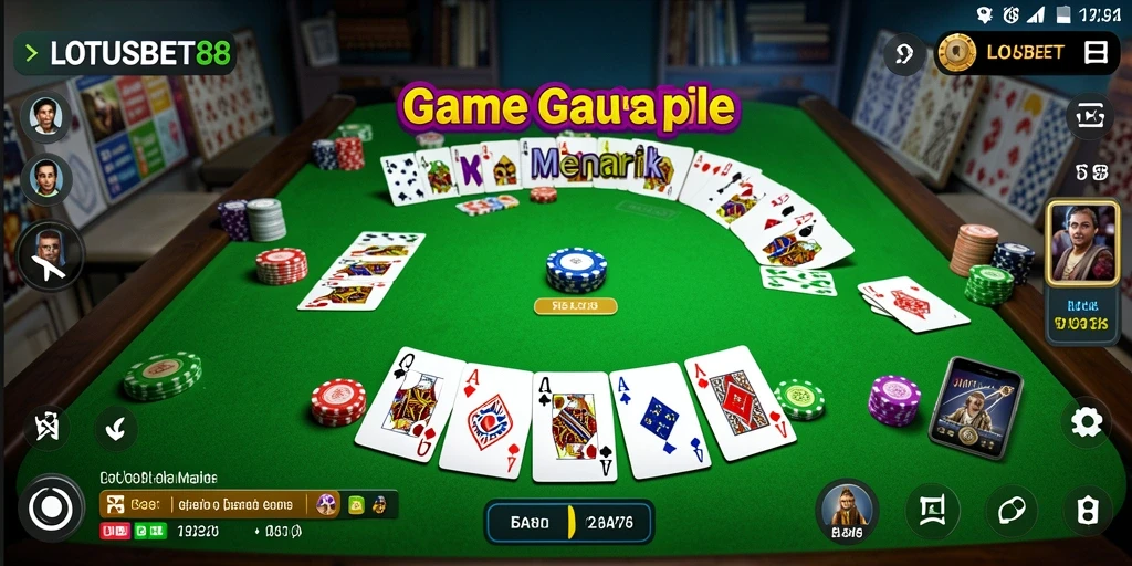 Gameplay menarik LOTUSBET88 dengan fitur Gaple yang interaktif.
