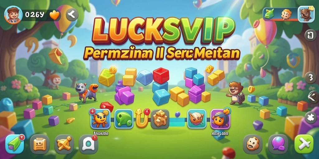 Tampilan gameplay seru dalam permainan Puzzle LUCKSVIP.