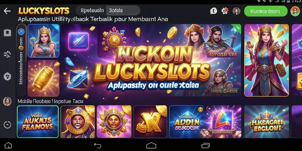 Tampilan antarmuka LUCKYSLOTS yang intuitif dan mudah digunakan.