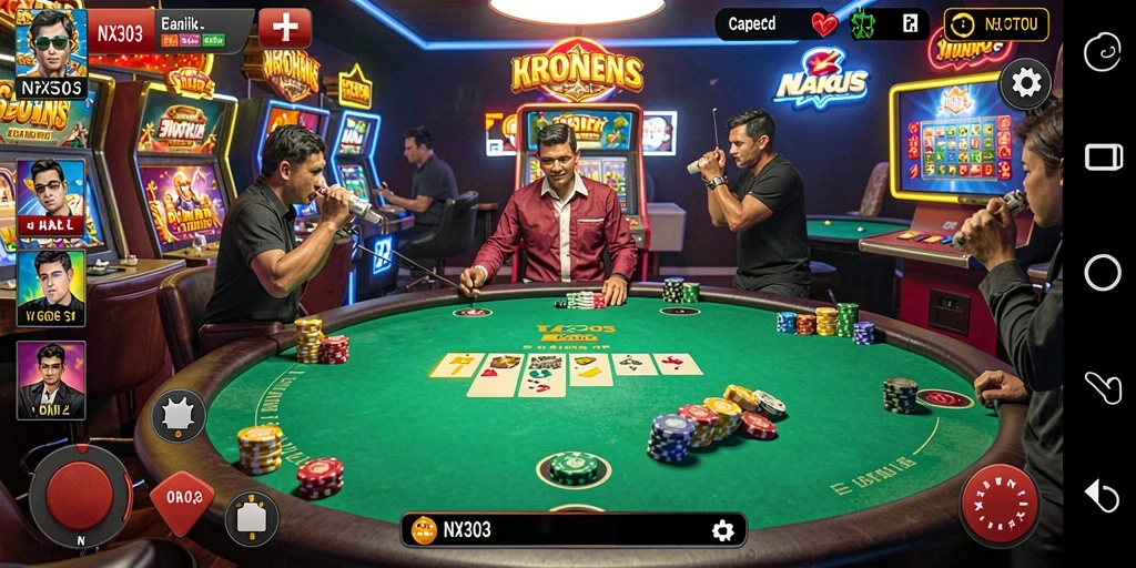 Tampilan gameplay seru NX303 dengan berbagai pilihan permainan Kasino.