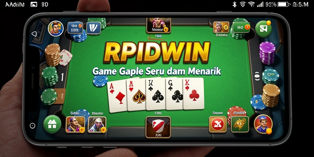Tampilan gameplay RPIDWIN yang seru dan menarik dalam permainan Gaple.