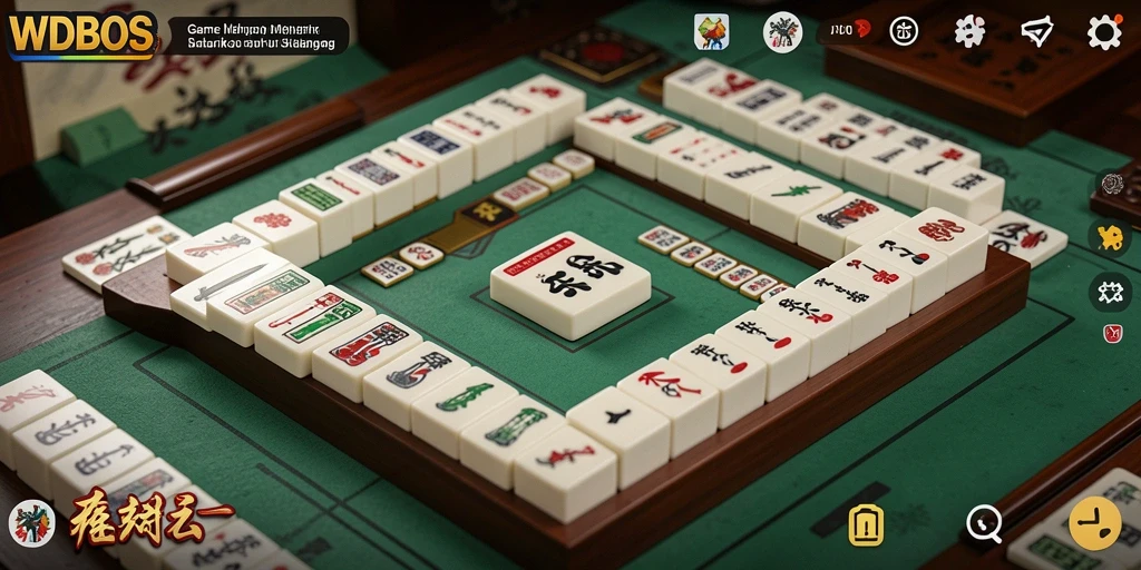 Tampilan gameplay WDBOS yang dinamis dan menarik dalam permainan Mahjong.